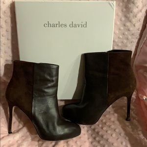 Charles David Leather and Suede Boots